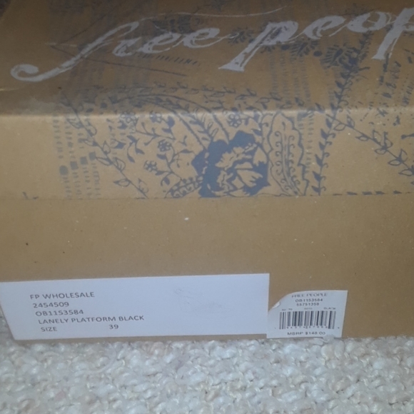 Free People Lanely Suede Platform Heels Black 39 - Picture 9 of 16